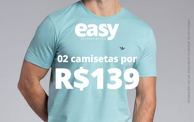camiseta Easy carreca - 2 peças